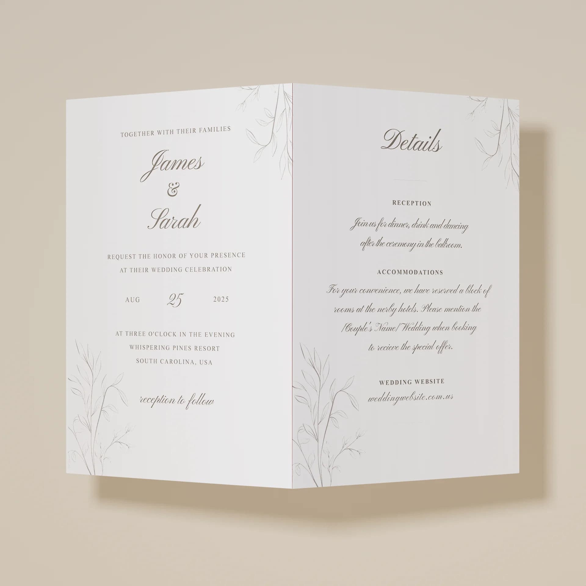 Wedding template preview