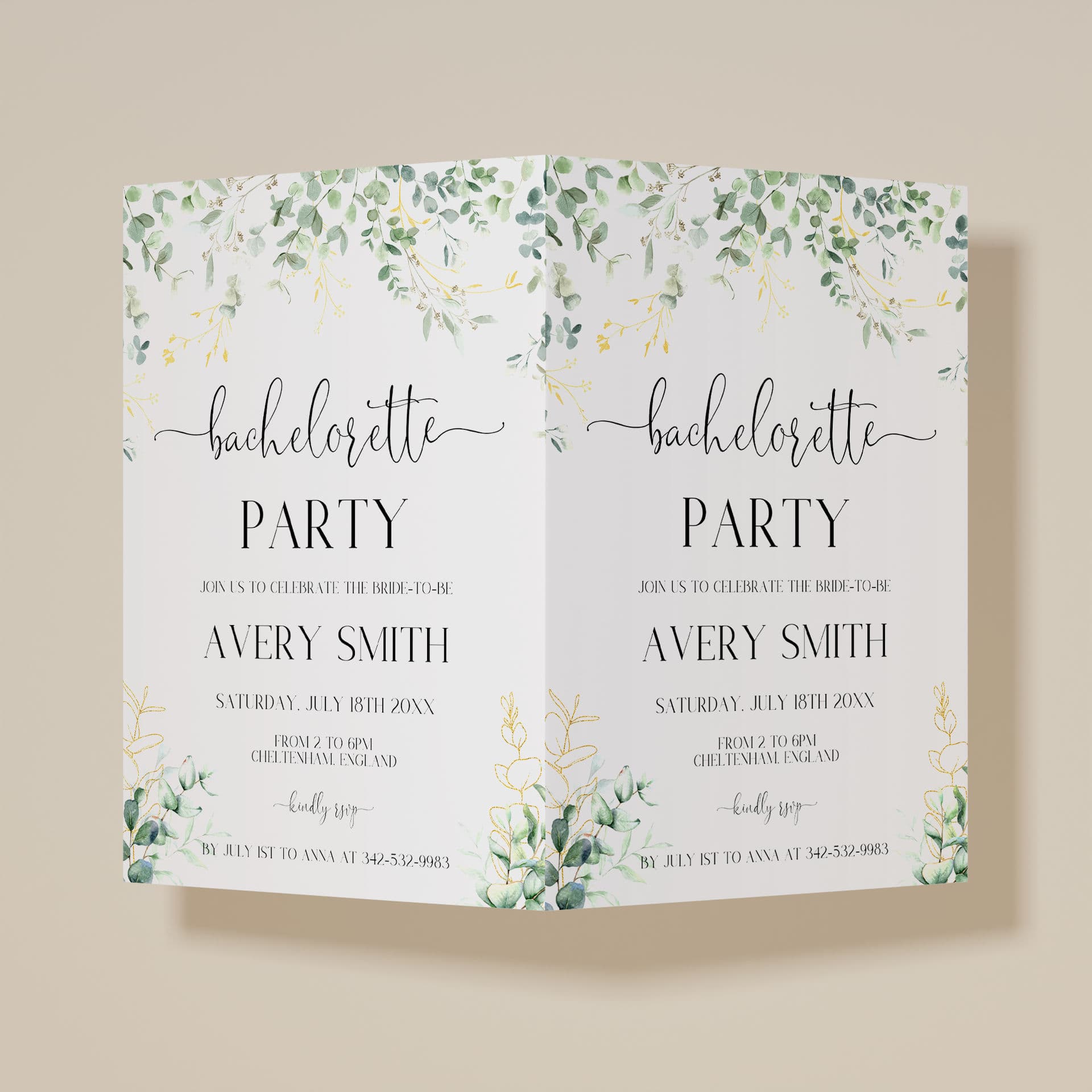 Wedding template preview