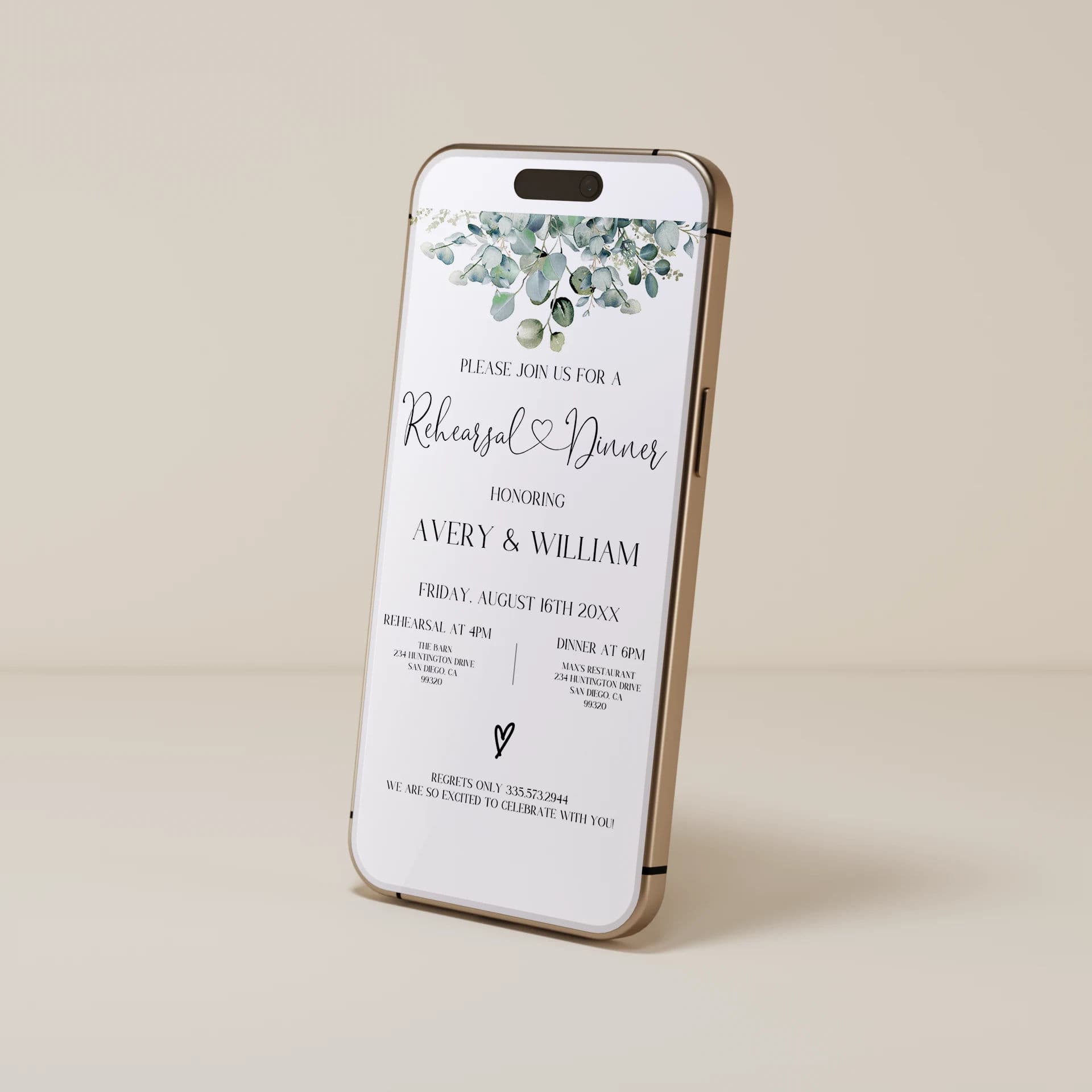 Wedding template preview