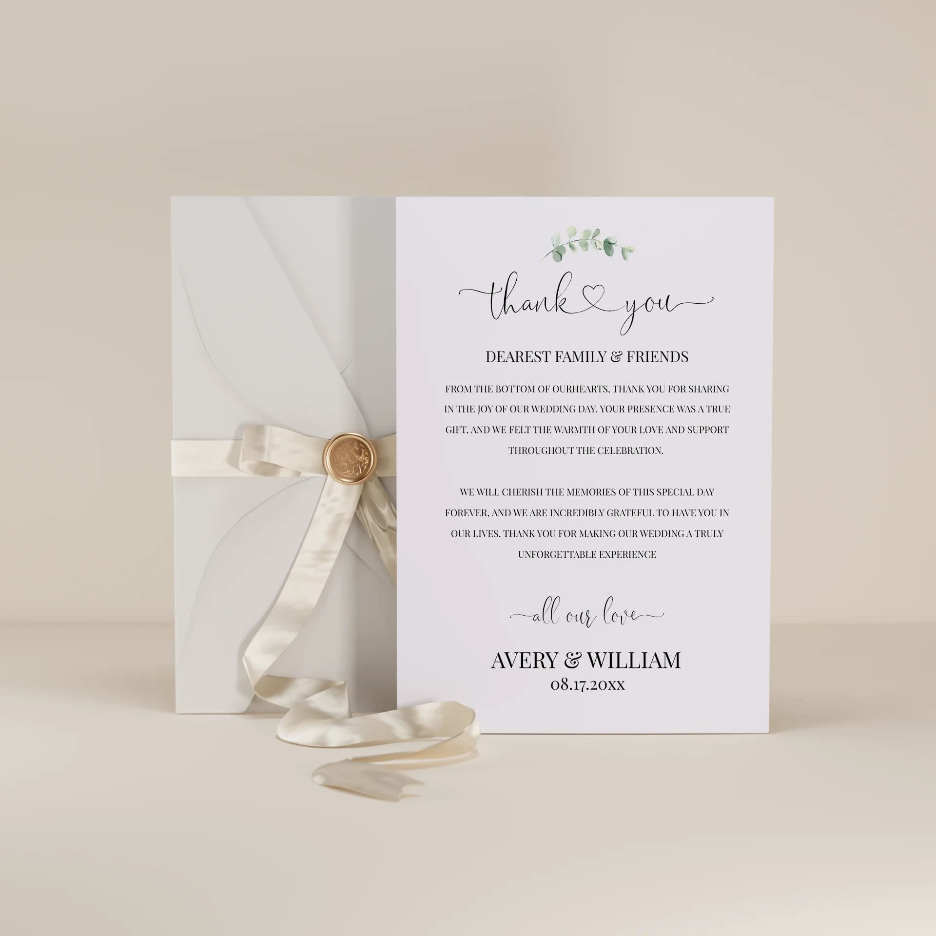 Wedding template preview