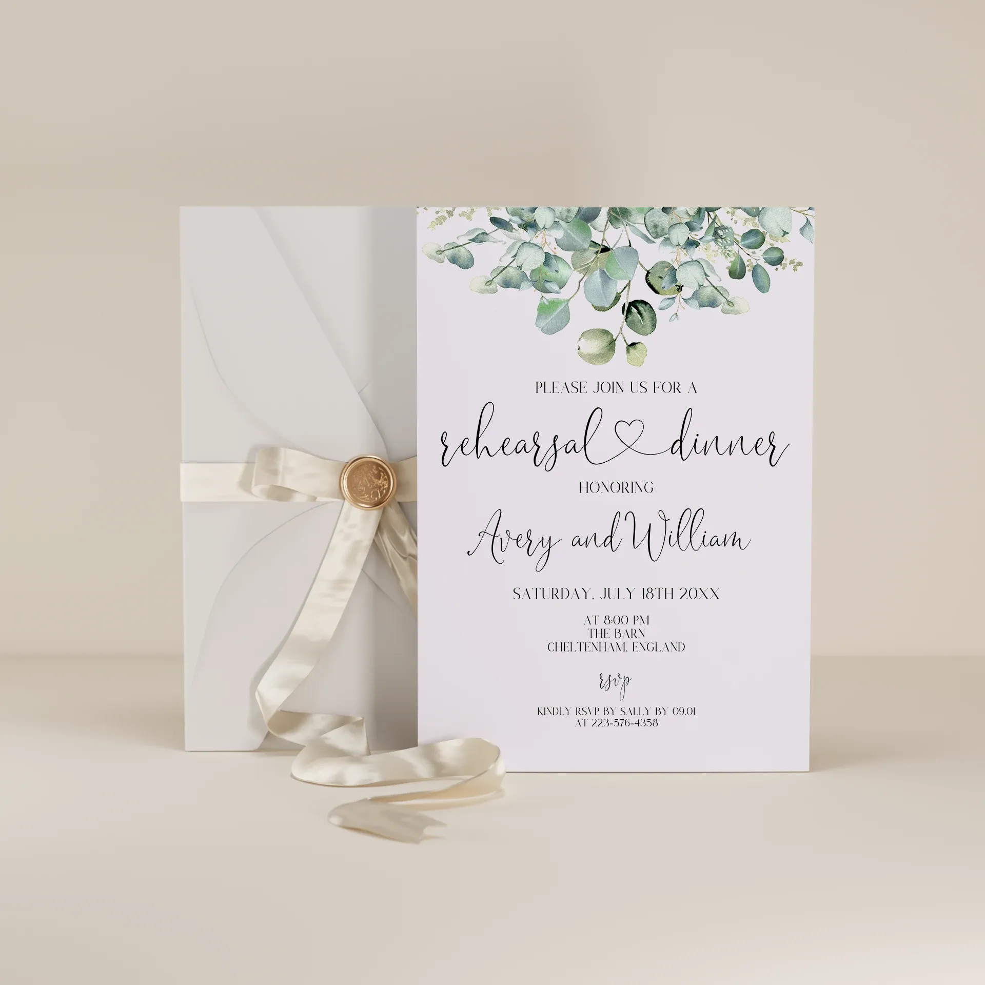 Eucalyptus Gold — Rehearsal Dinner