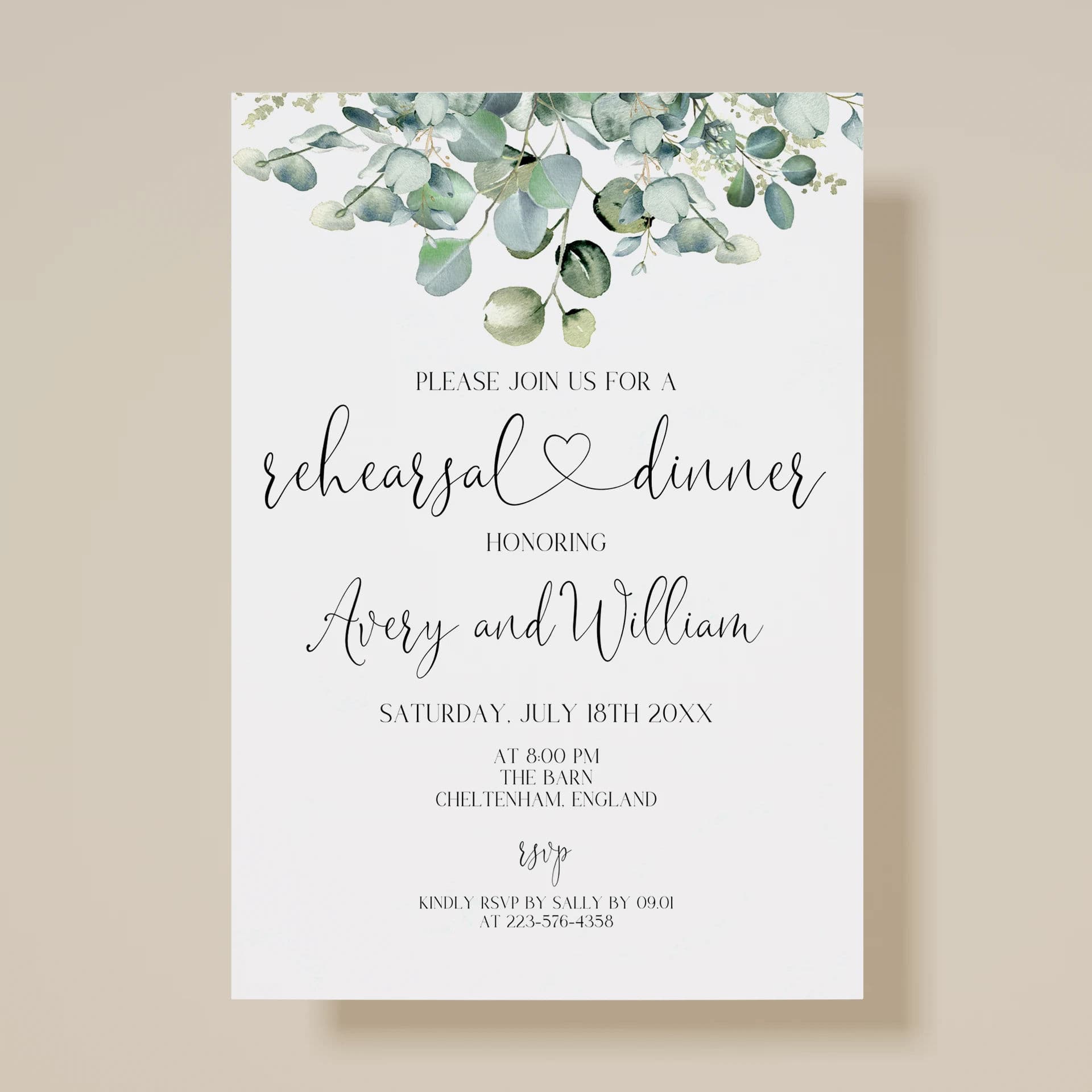 Wedding template preview