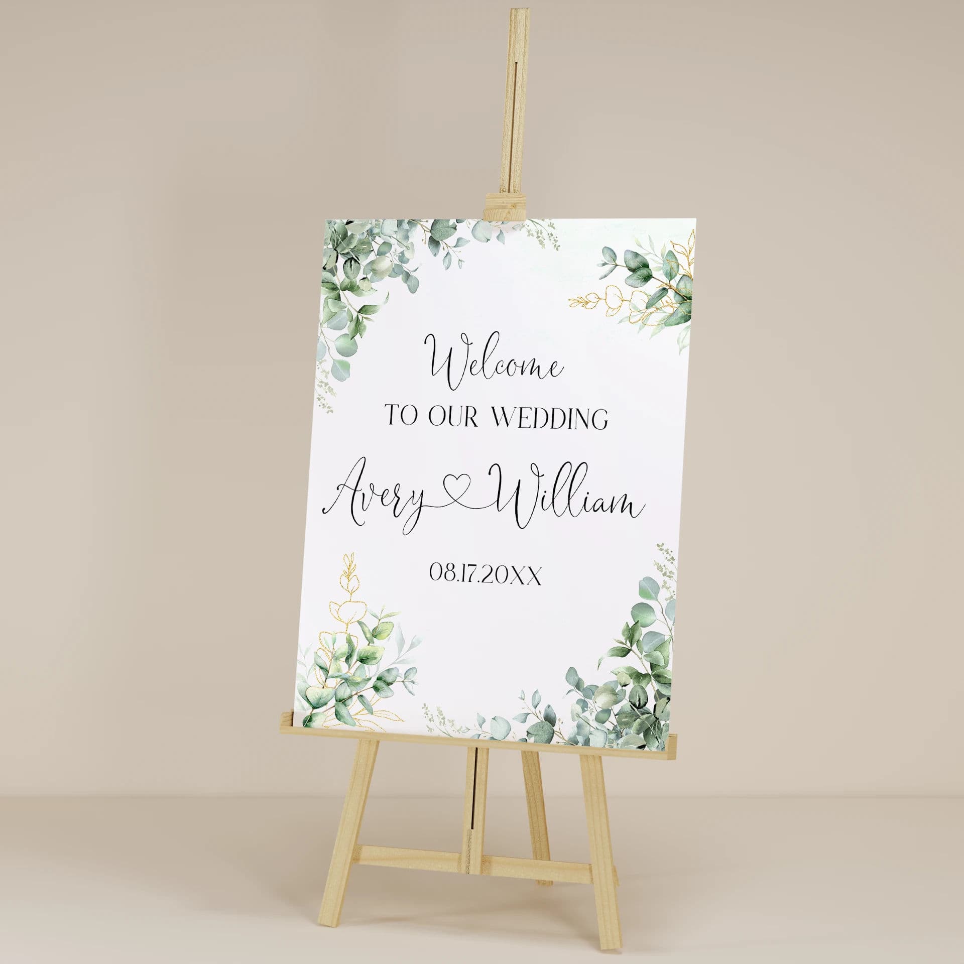 Eucalyptus Gold — Welcome Sign