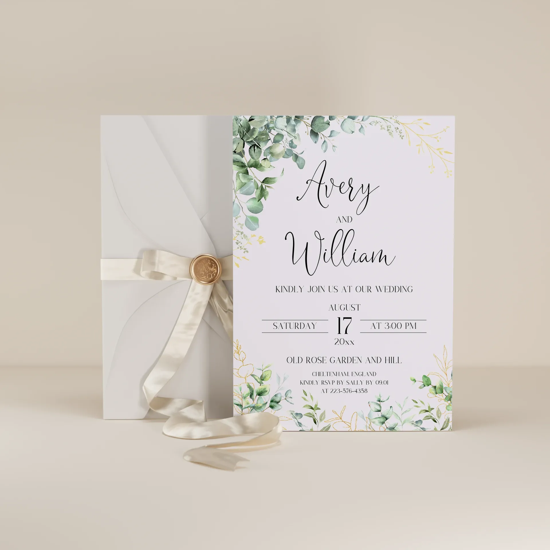 Eucalyptus Gold — Invitation