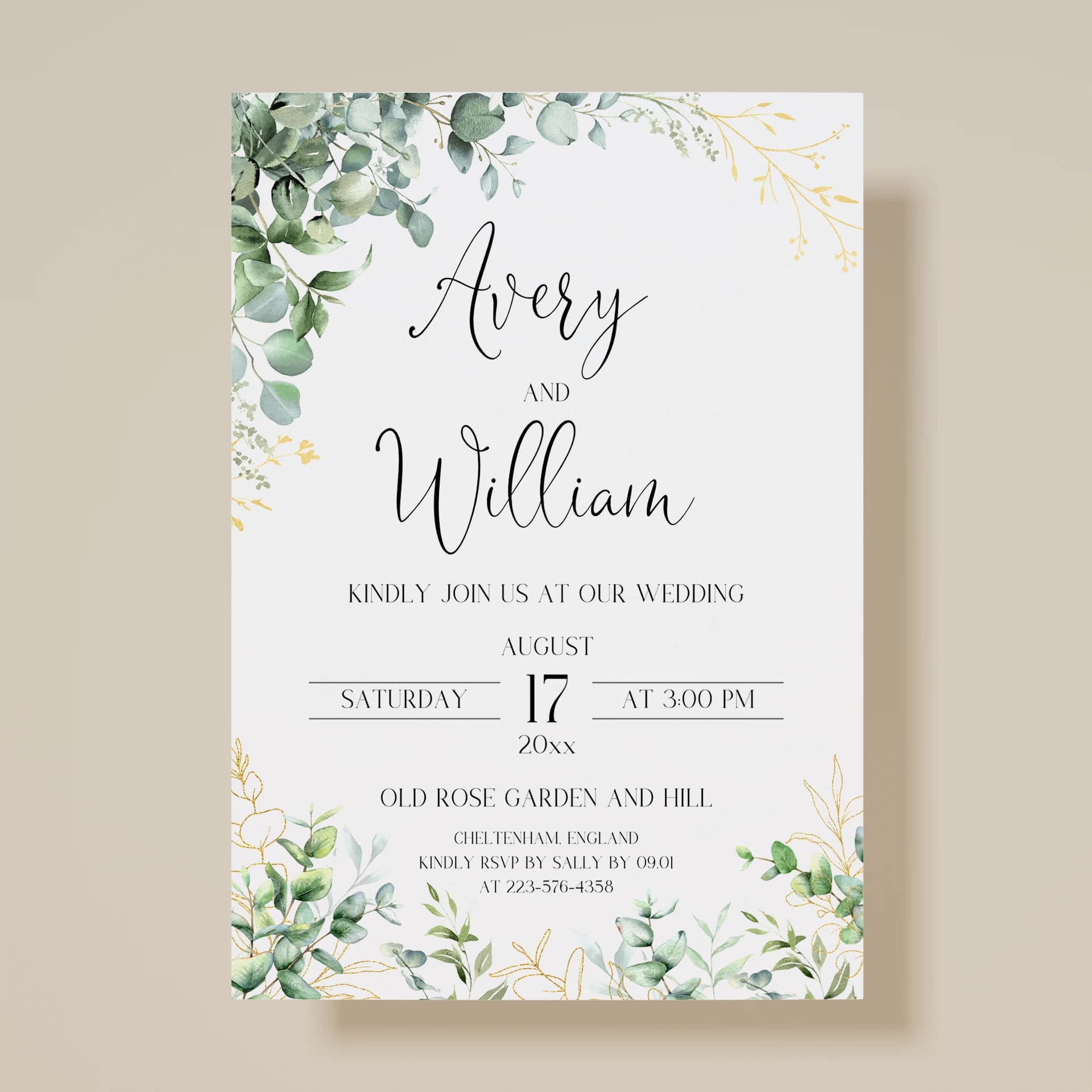 Wedding template preview