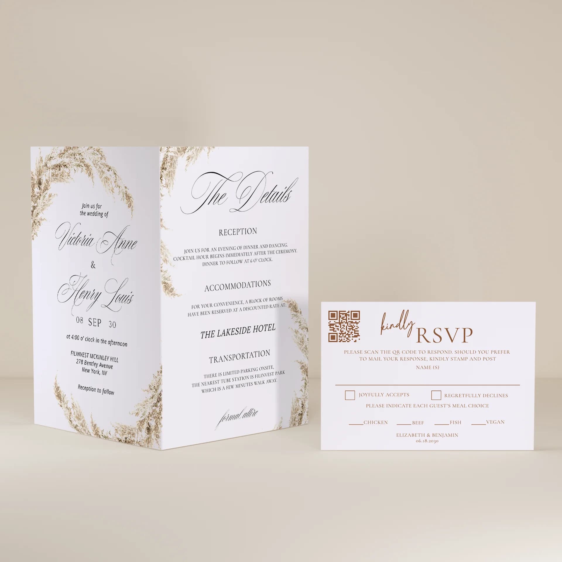Wedding template preview
