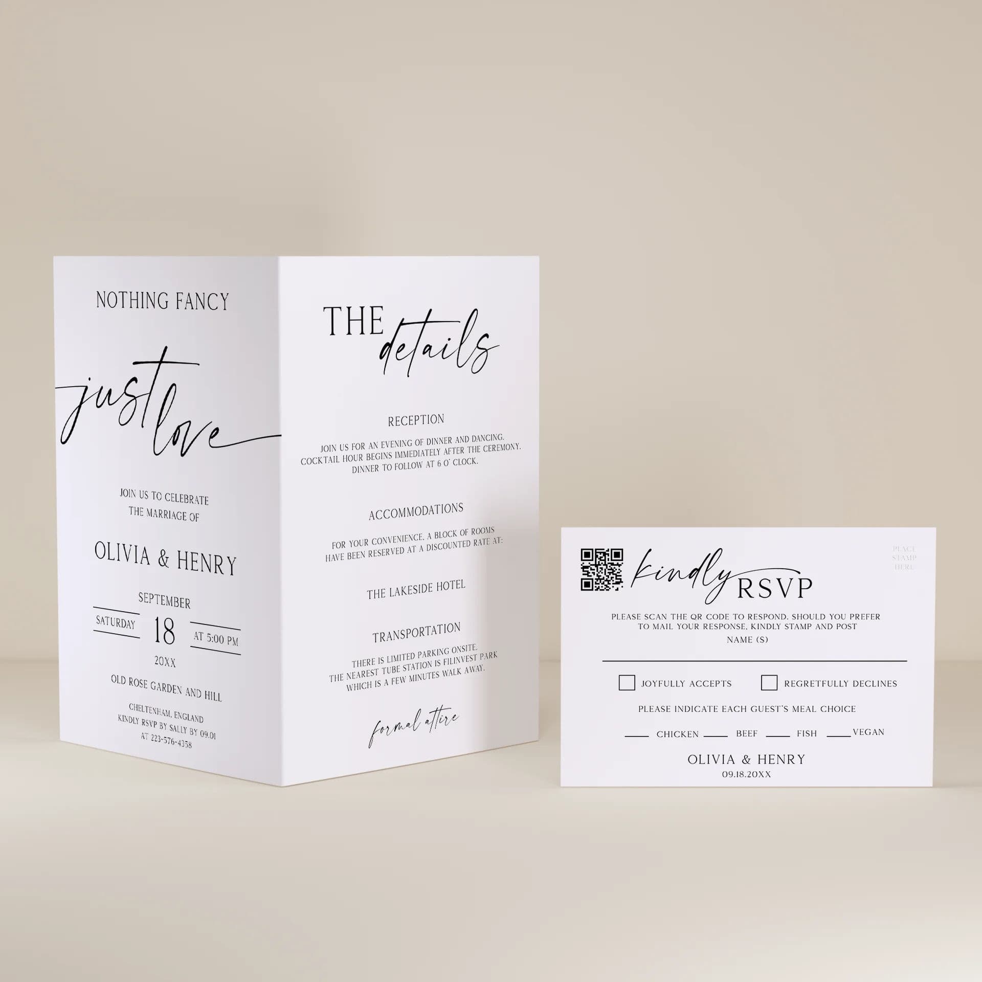 Wedding template preview