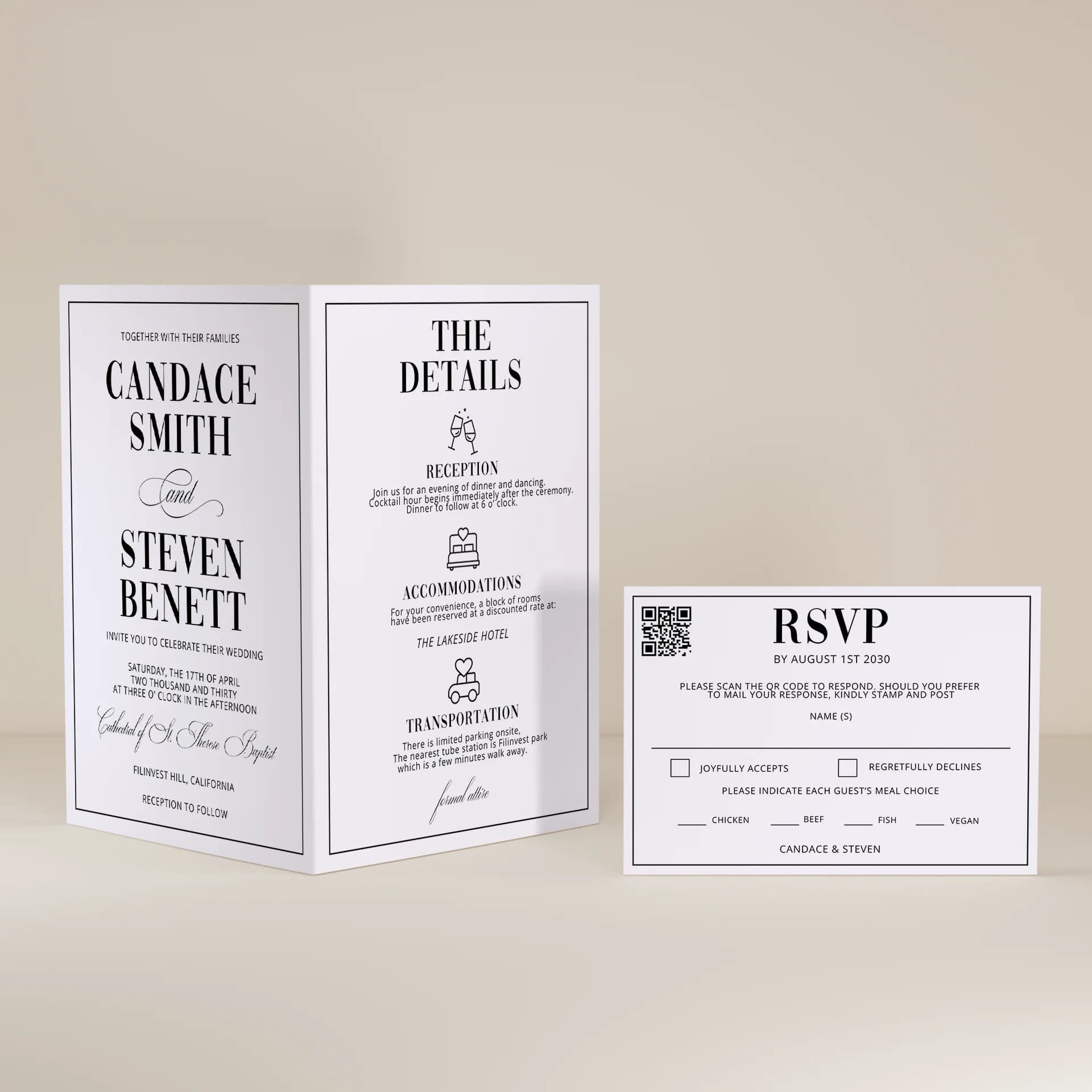 Wedding template preview