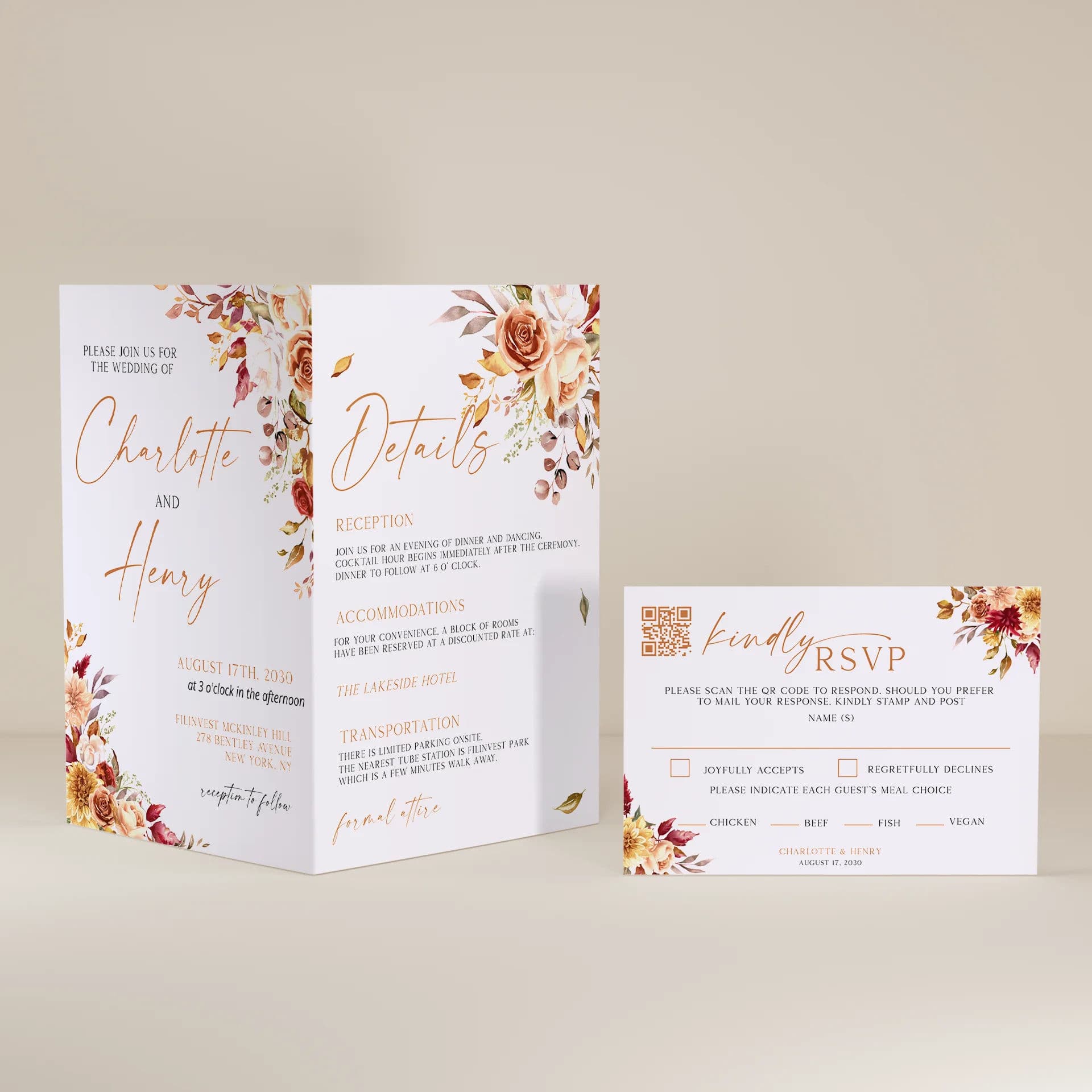 Wedding template preview