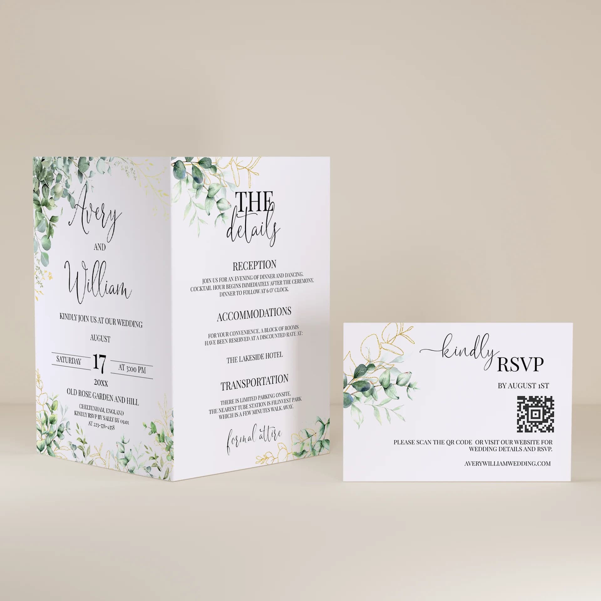 Wedding template preview