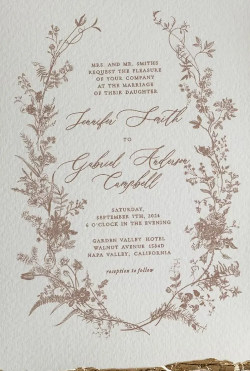 Sepia Crest — Invitation Set