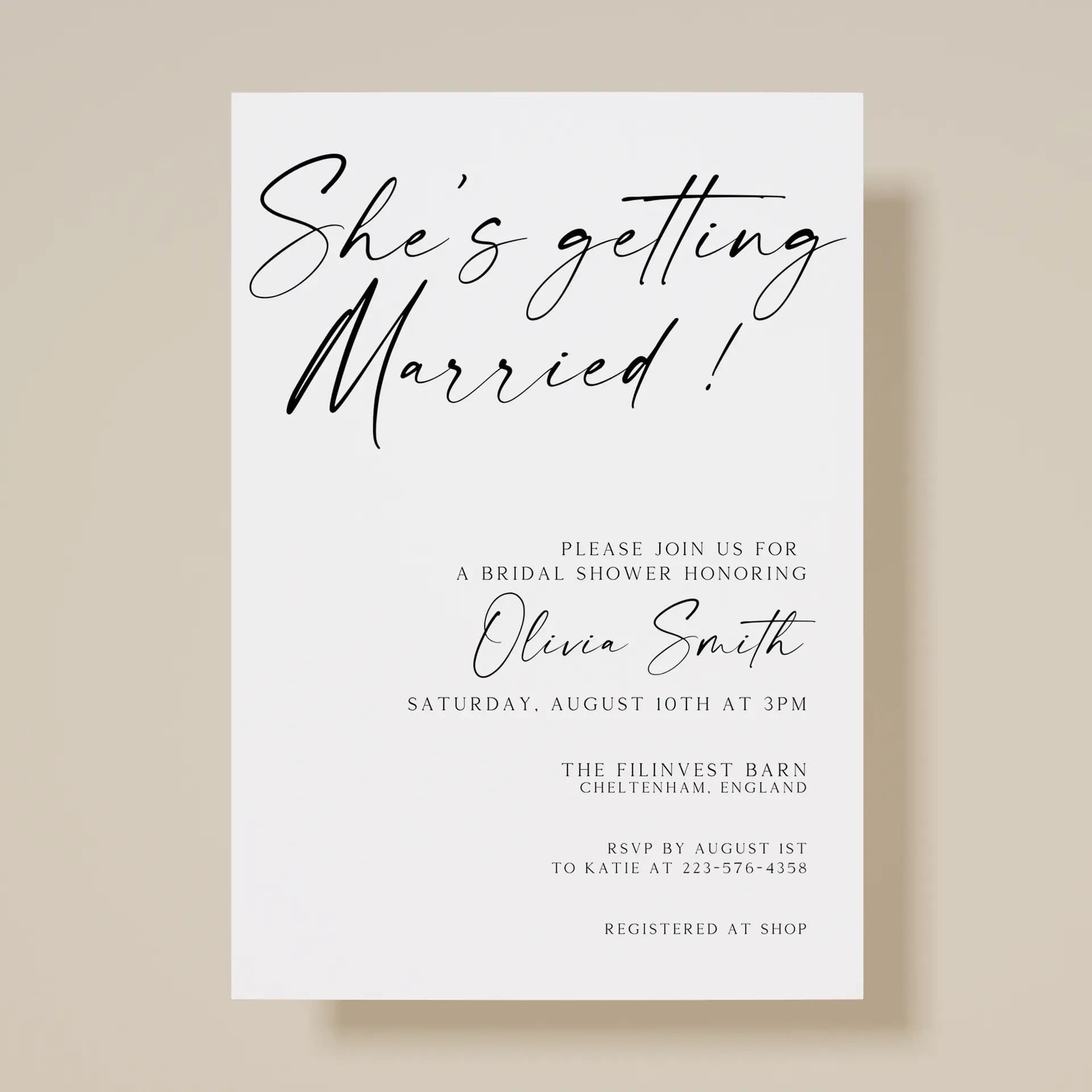 Wedding template preview
