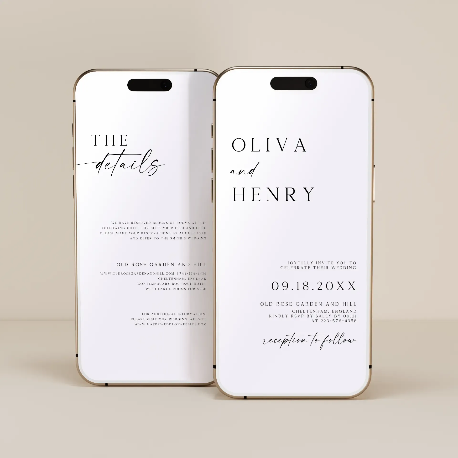 Tap — Wedding E-Invite