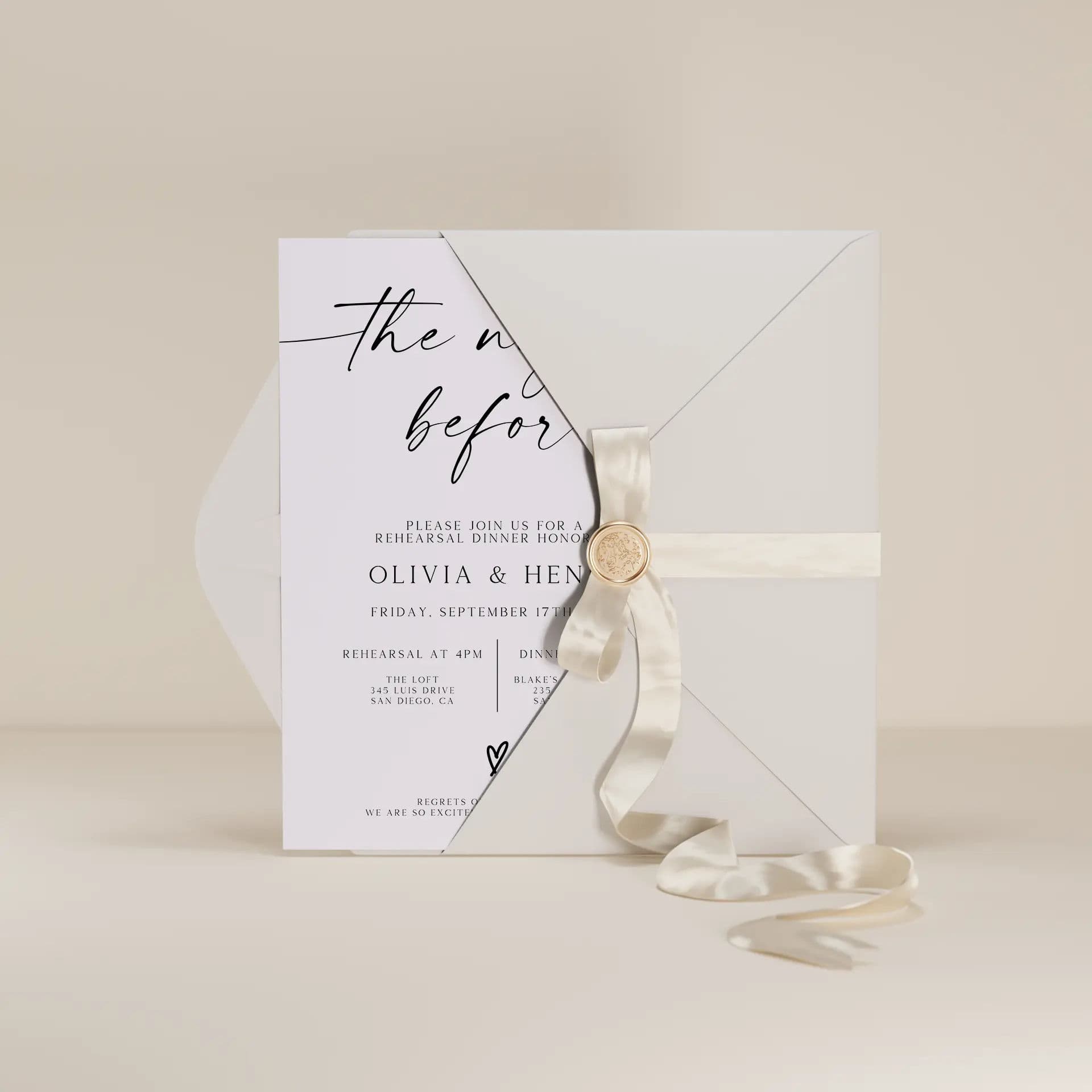 Wedding template preview