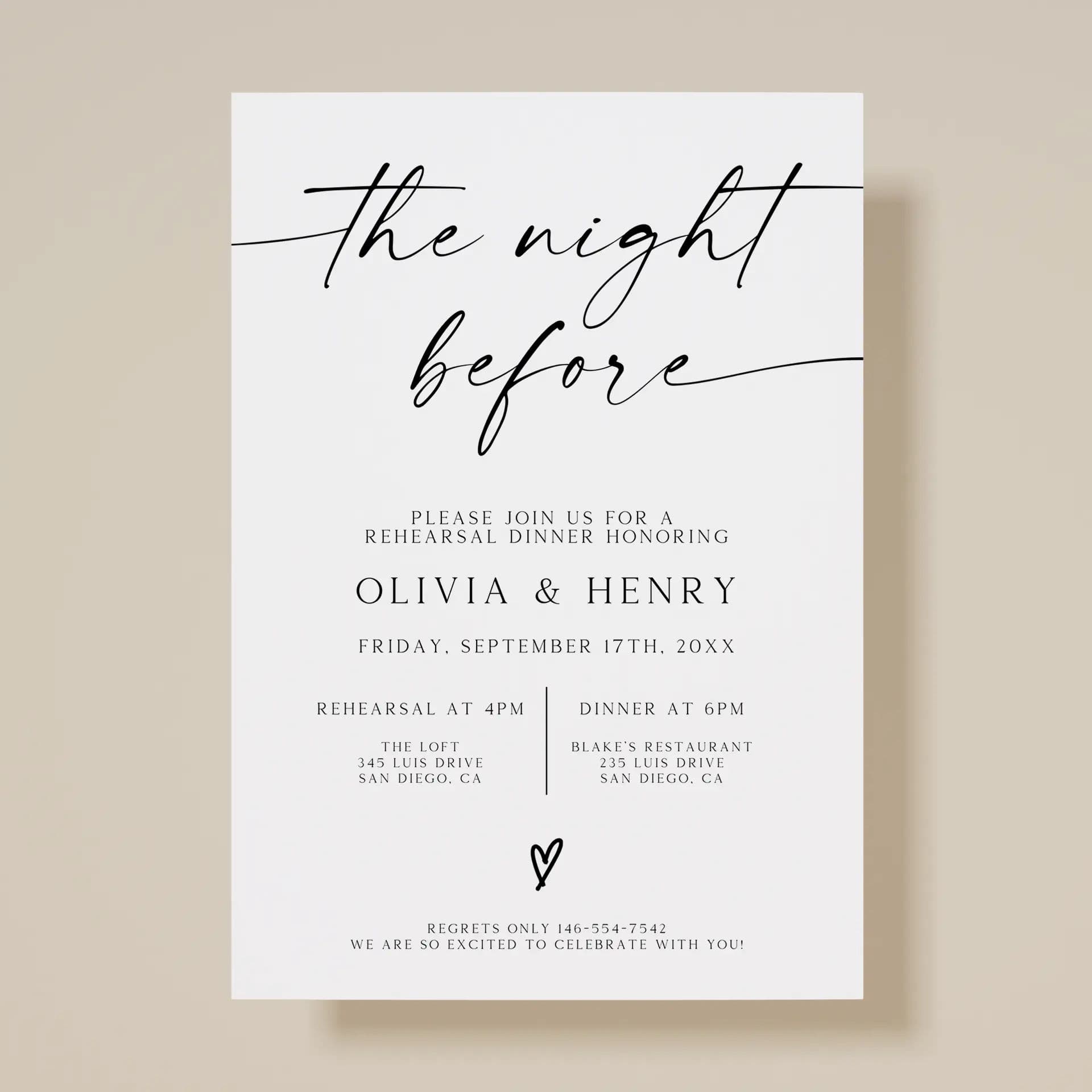Wedding template preview
