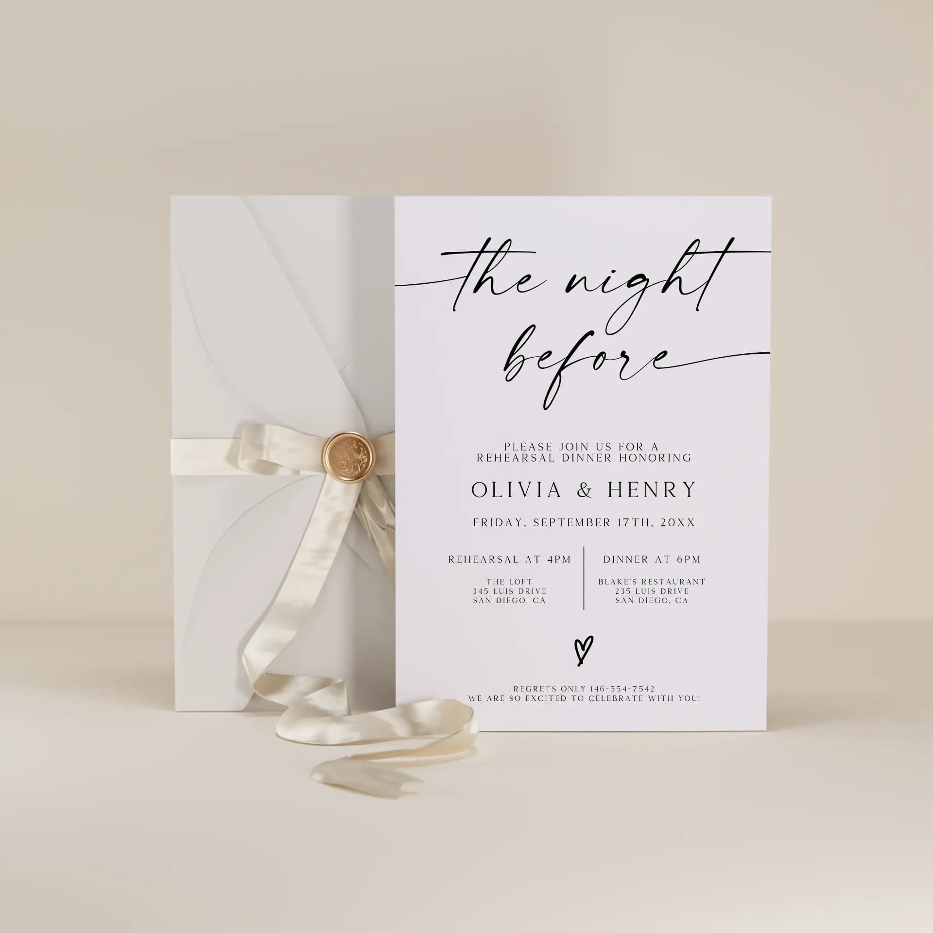 Wedding template preview