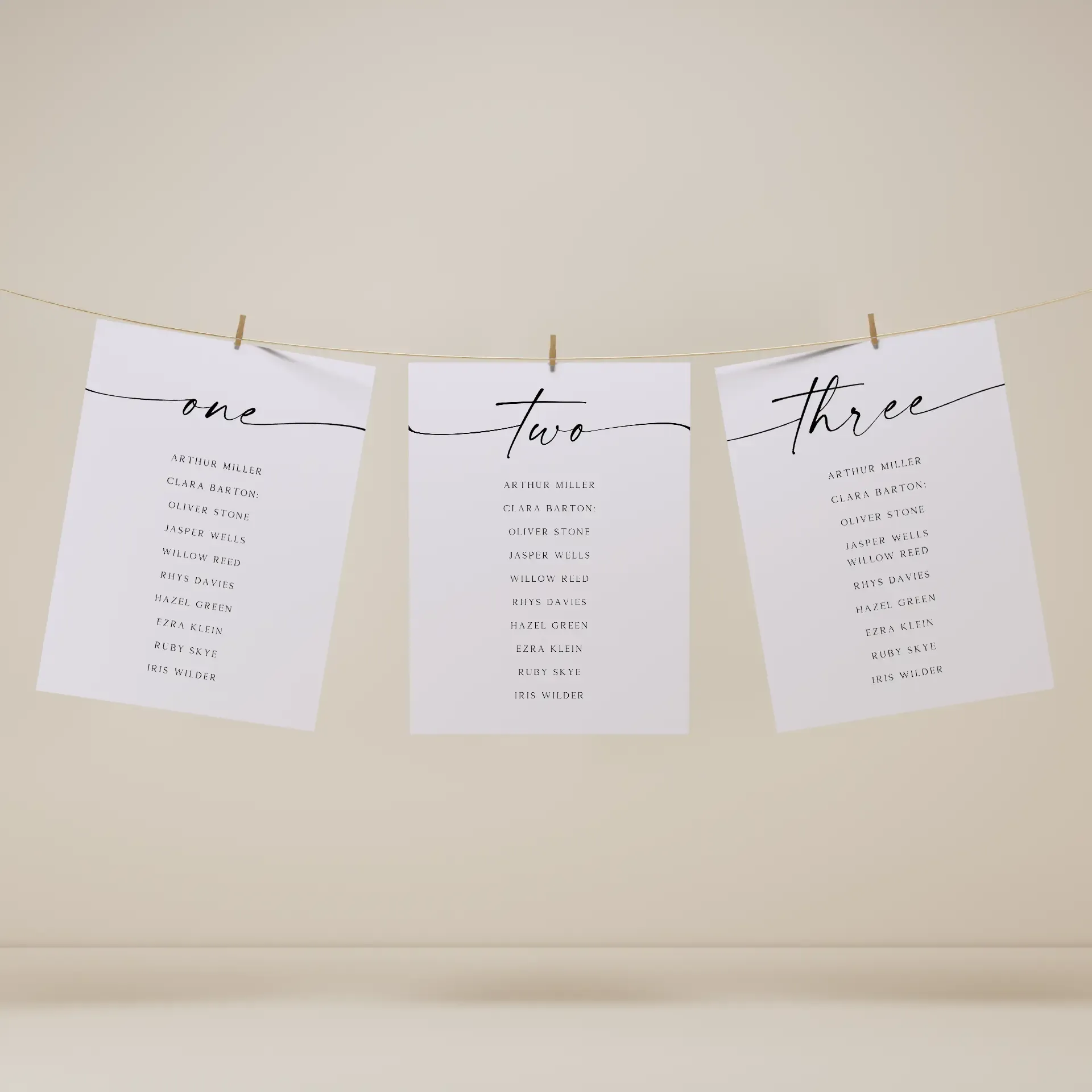 Wedding template preview