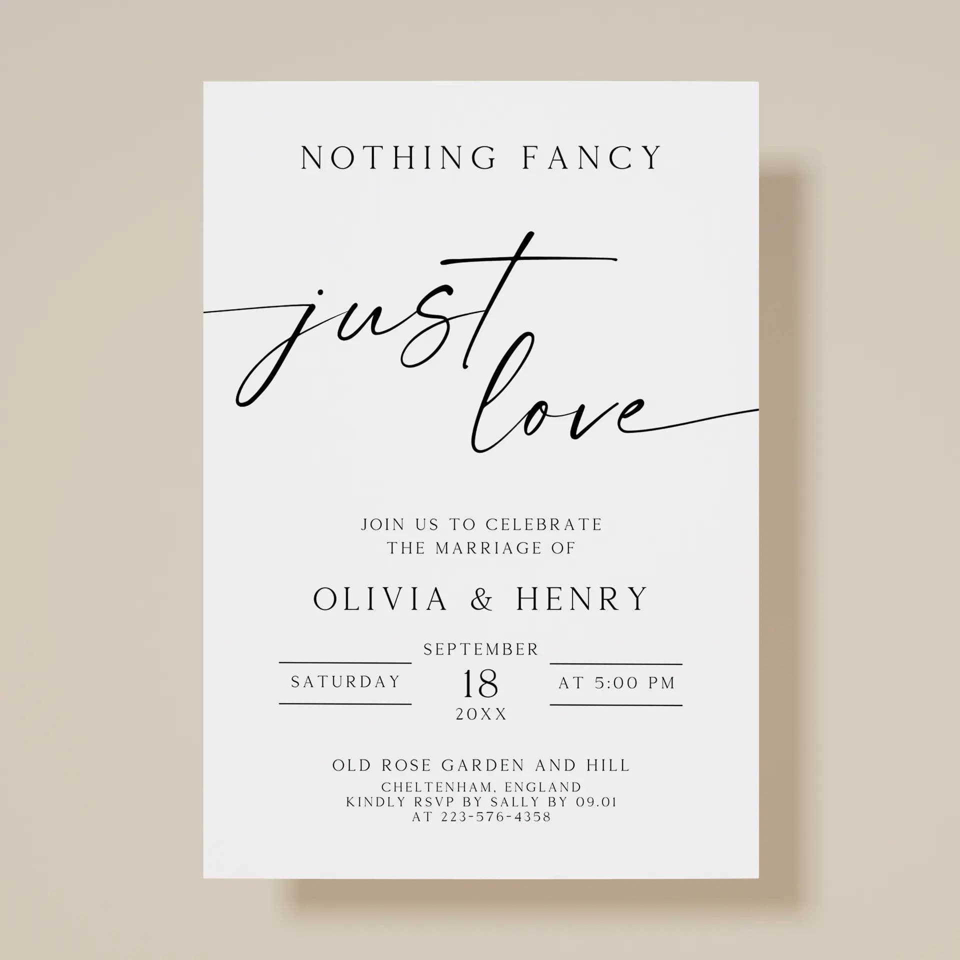 Wedding template preview